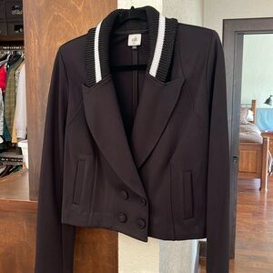 Cabi black tie cropped jacket